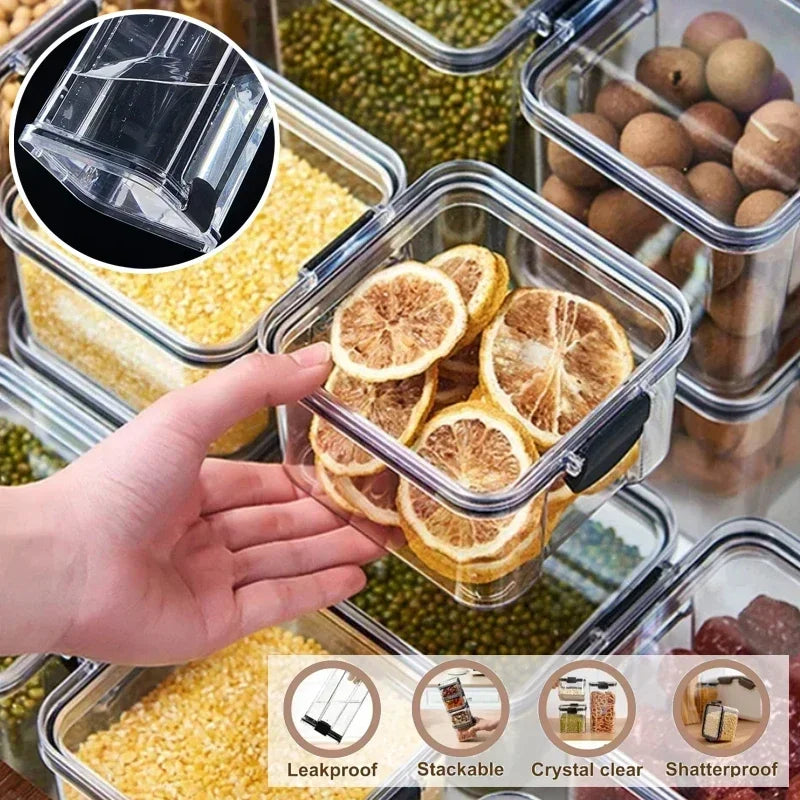 Kitchen Storage Box Food Storage Container Sealed Moisture-Proof Grain Storage Tank with Lid Coffee Bean Noodles Bottle Canister