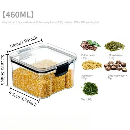 Kitchen Storage Box Food Storage Container Sealed Moisture-Proof Grain Storage Tank with Lid Coffee Bean Noodles Bottle Canister