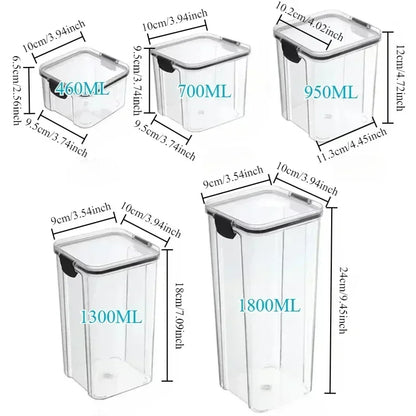 Kitchen Storage Box Food Storage Container Sealed Moisture-Proof Grain Storage Tank with Lid Coffee Bean Noodles Bottle Canister